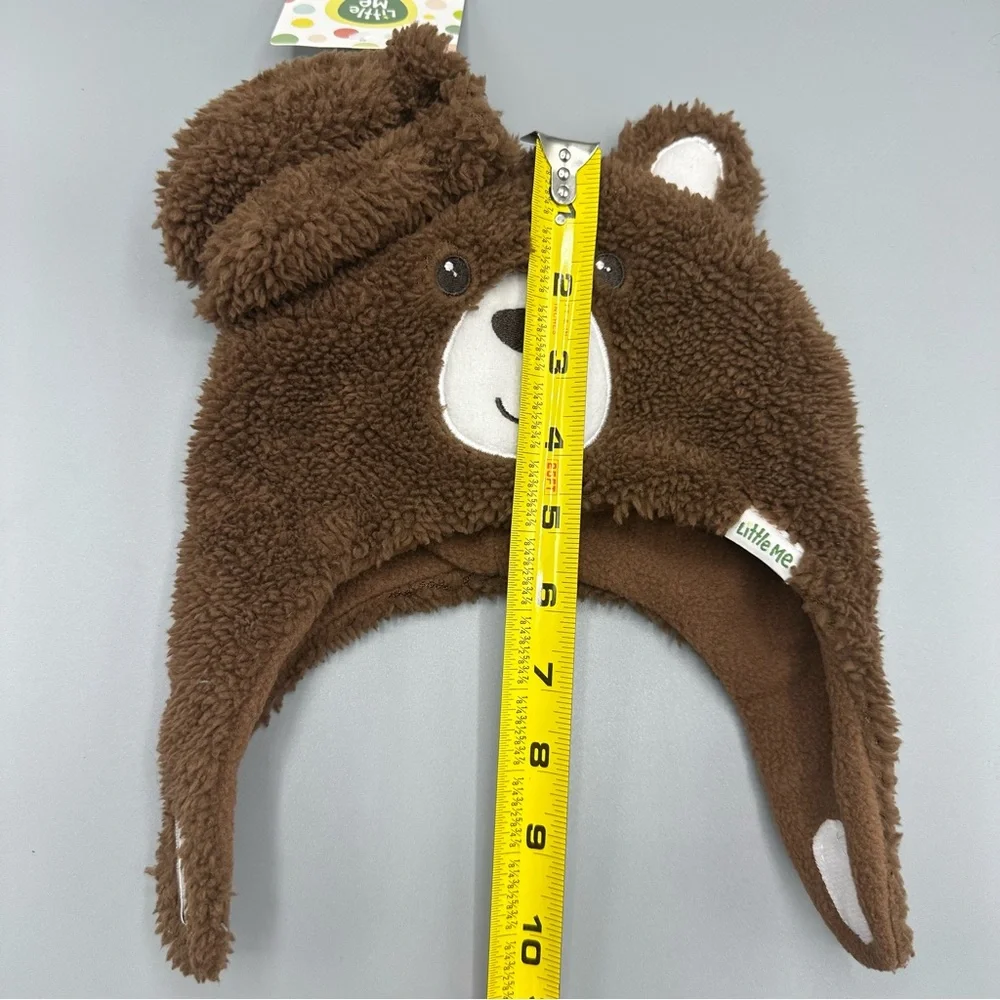 Little Me Winter Bear Soft Hat Mittens Set Size 12-24M Brown